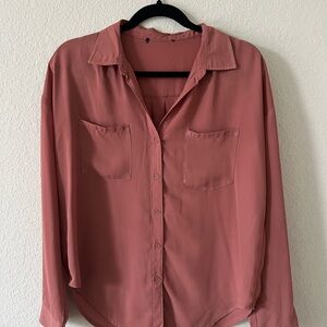 Chic Rose Button-Up Shirt